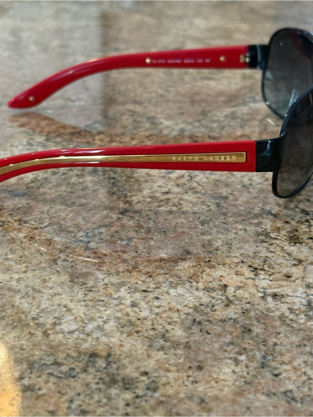 Ralph Lauren RL7012 Red Black Aviator Sunglasses Italy - Picture 8 of 10